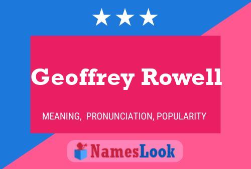 ملصق اسم Geoffrey Rowell