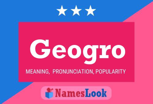 ملصق اسم Geogro