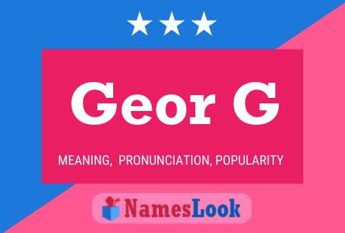 ملصق اسم Geor G