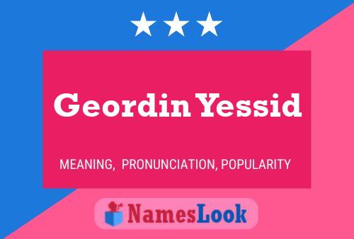 ملصق اسم Geordin Yessid