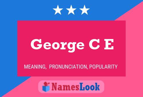 ملصق اسم George C E