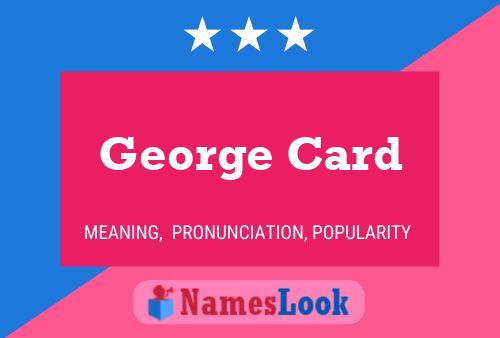 ملصق اسم George Card