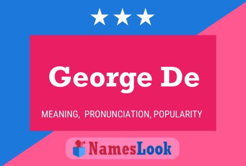 ملصق اسم George De