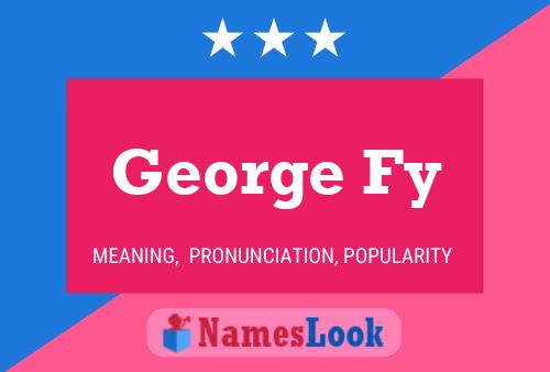 ملصق اسم George Fy