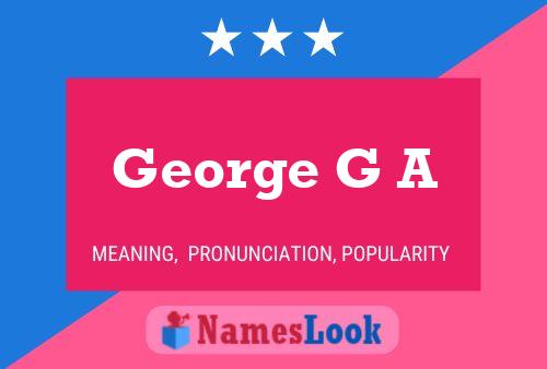 ملصق اسم George G A