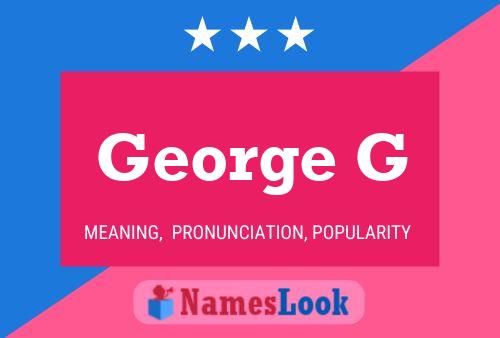 ملصق اسم George G