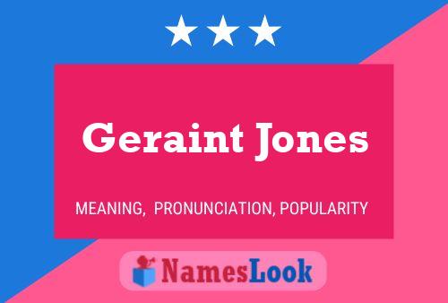 ملصق اسم Geraint Jones