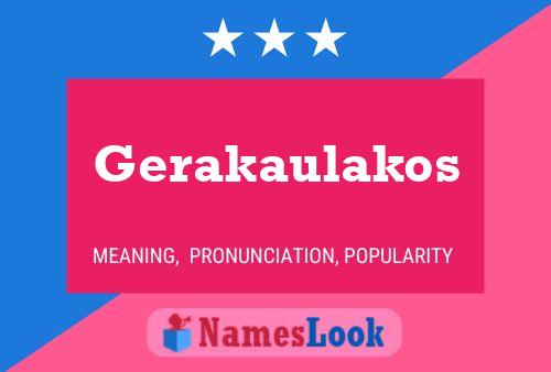 ملصق اسم Gerakaulakos