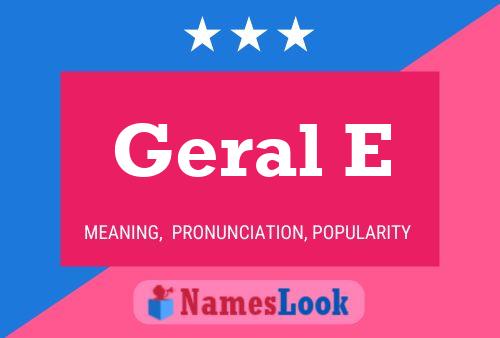 ملصق اسم Geral E