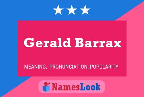 ملصق اسم Gerald Barrax