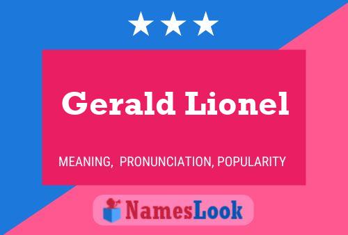 ملصق اسم Gerald Lionel