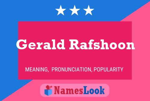 ملصق اسم Gerald Rafshoon