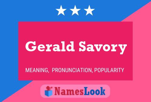 ملصق اسم Gerald Savory