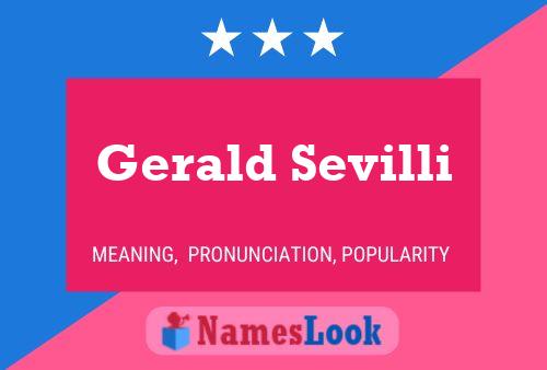 ملصق اسم Gerald Sevilli