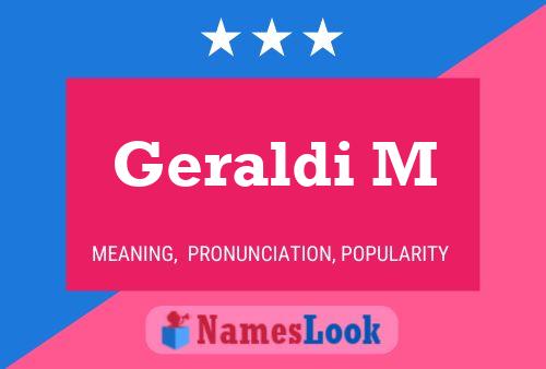 ملصق اسم Geraldi M