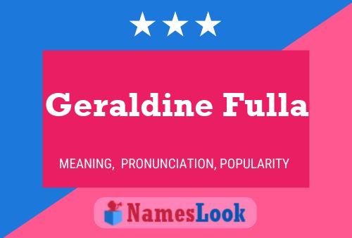 ملصق اسم Geraldine Fulla