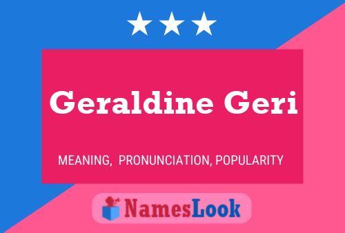 ملصق اسم Geraldine Geri