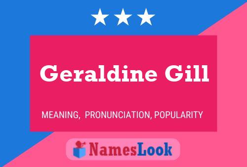 ملصق اسم Geraldine Gill