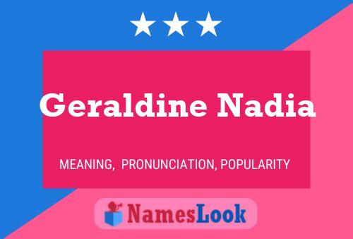 ملصق اسم Geraldine Nadia