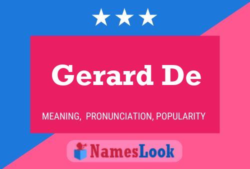 ملصق اسم Gerard De