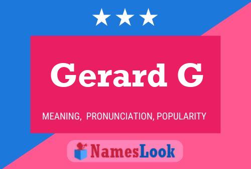 ملصق اسم Gerard G