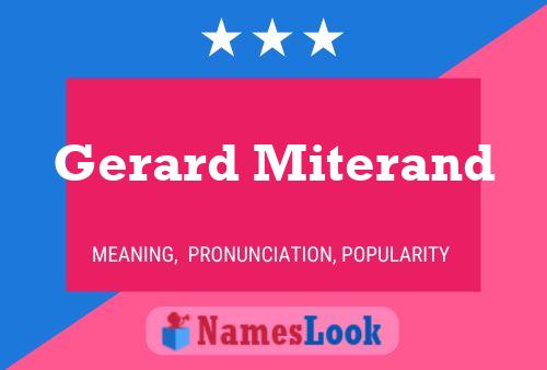 ملصق اسم Gerard Miterand