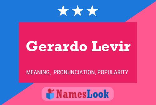 ملصق اسم Gerardo Levir