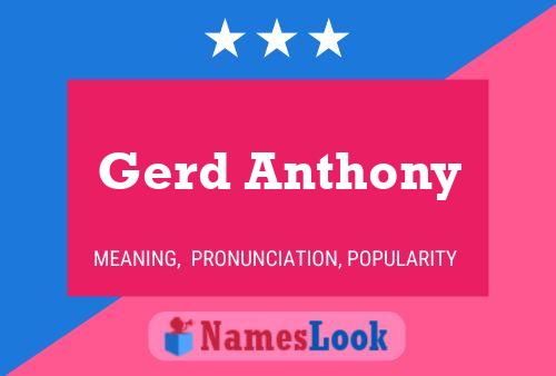 ملصق اسم Gerd Anthony