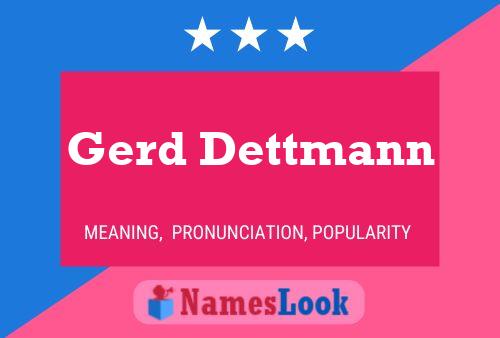 ملصق اسم Gerd Dettmann