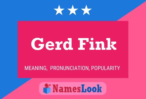 ملصق اسم Gerd Fink