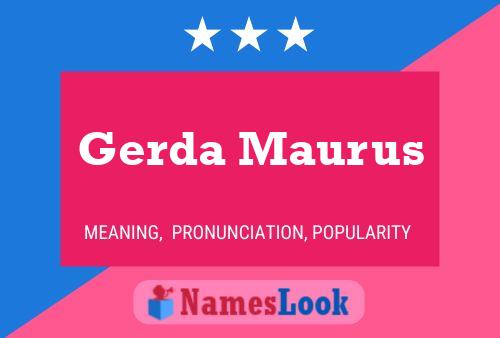 ملصق اسم Gerda Maurus