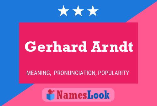 ملصق اسم Gerhard Arndt