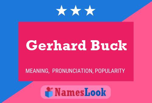 ملصق اسم Gerhard Buck