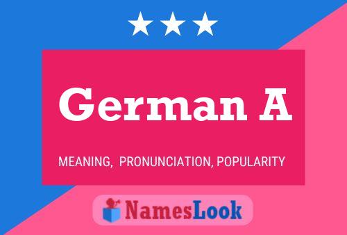 ملصق اسم German A