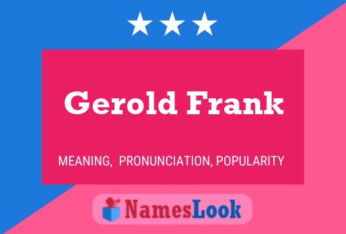 ملصق اسم Gerold Frank