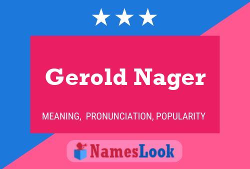 ملصق اسم Gerold Nager