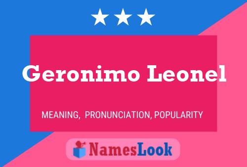 ملصق اسم Geronimo Leonel