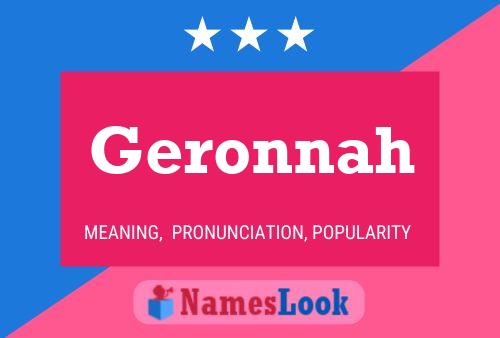 ملصق اسم Geronnah