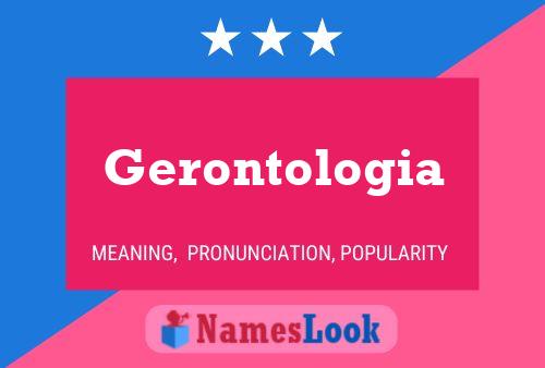 ملصق اسم Gerontologia