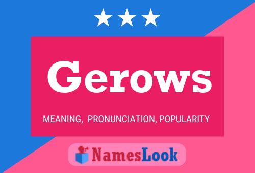 ملصق اسم Gerows