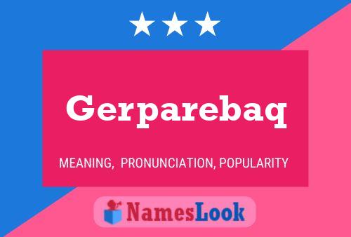 ملصق اسم Gerparebaq