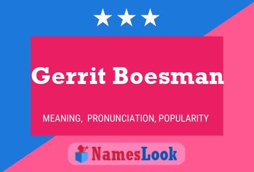 ملصق اسم Gerrit Boesman