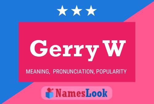 ملصق اسم Gerry W