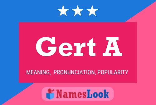 ملصق اسم Gert A