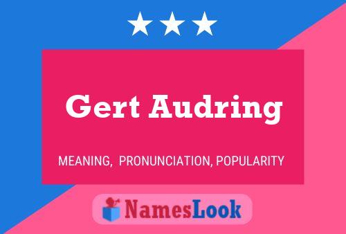 ملصق اسم Gert Audring