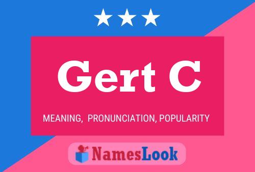 ملصق اسم Gert C