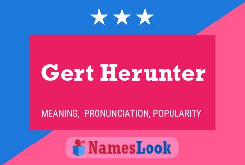 ملصق اسم Gert Herunter