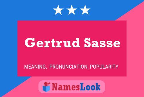 ملصق اسم Gertrud Sasse