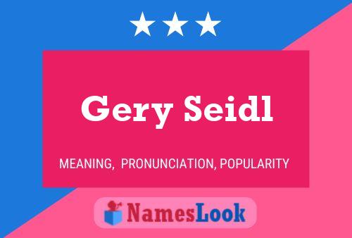 ملصق اسم Gery Seidl