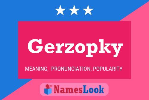 ملصق اسم Gerzopky